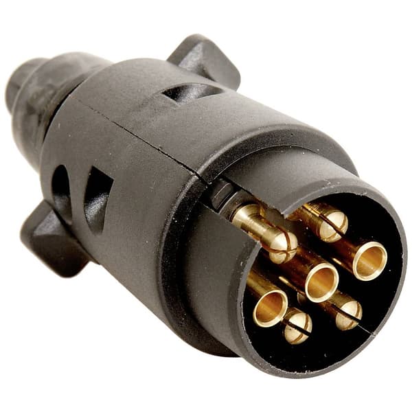 HP Autozubehör 28254 Släpvagn kontakt [Sockel 7-polig - Stiftkontakt 7-polig] Plast