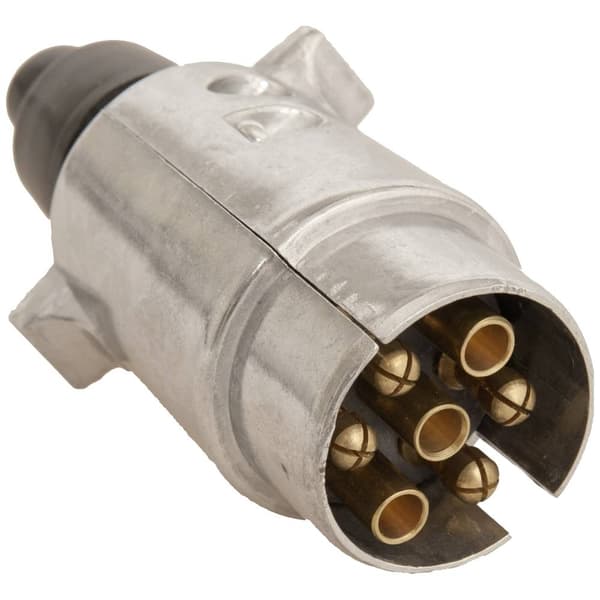 HP Autozubehör 28430 Släpvagn kontakt [Sockel 7-polig - Stiftkontakt 7-polig] Aluminium