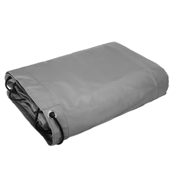 Perävaunun pressu litteä pressu 215x125x13cm perävaunun kansi PVC vedenpitävä ja repeytymätön pressuköydellä, harmaa