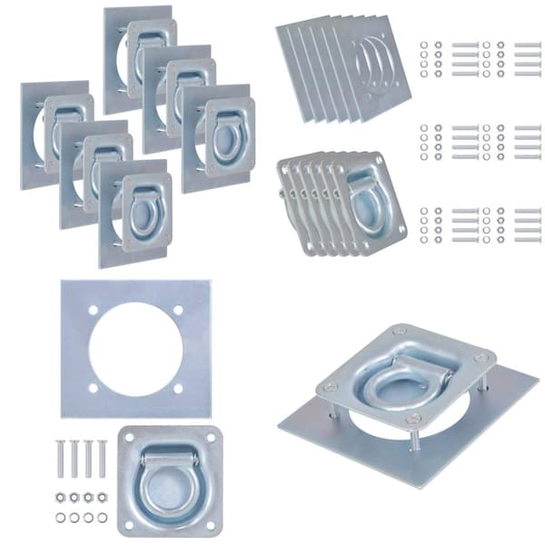Surringsringe til trailer 6 stk. Galvaniseret stål 2000 kg - Surrering - Surringsringe - Home & Living
