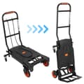 Miniatyrbillede 4 af 4: Bærbar Fladbed Trailer, Heavy-Duty Kapacitet, Kompakt Sammenfoldeligt Design, Multifunktionel Brug