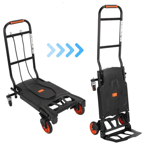 Bärbar Flatbed Trailer, Tungt Kapacitet, Kompakt Fällbar Design, Multifunktionell Användning