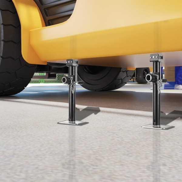 RV Trailer Jack, Belastningsevne 800 kg, Justerbar Højde 53-90 cm, Gussejernsmateriale,sort