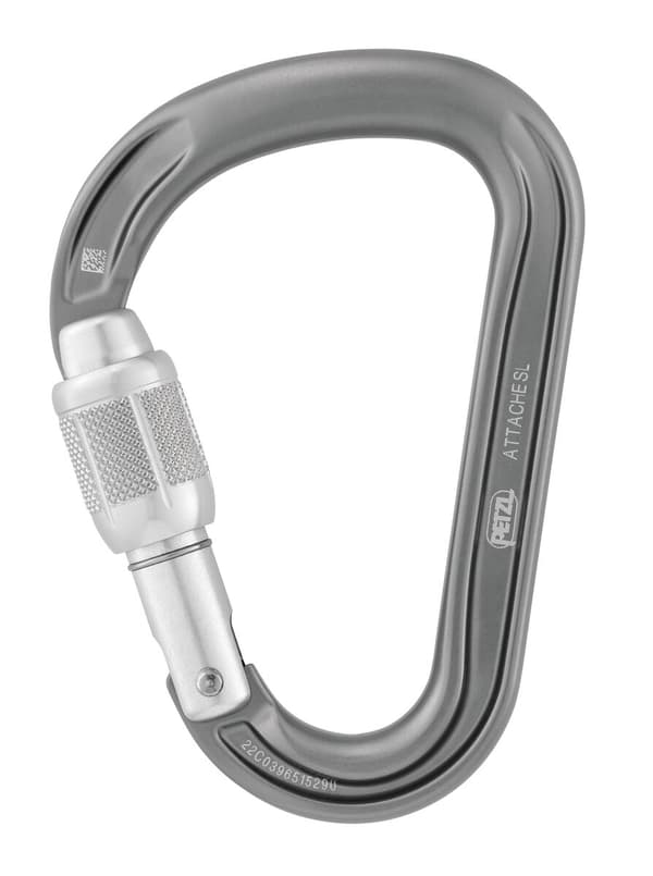 PETZL ATTACHE SCREW-LOCK CARBINER, skruvkarbin klättring