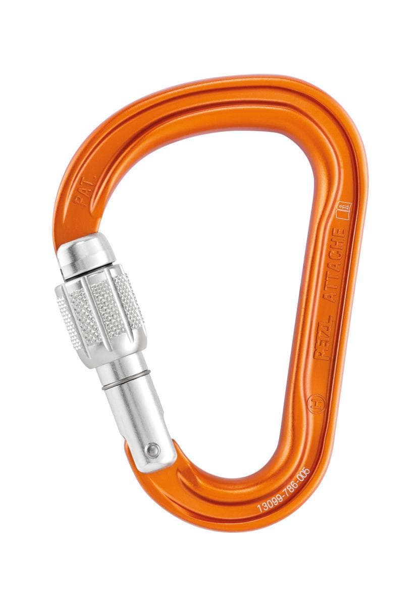 PETZL ATTACHE SCREW-LOCK CARBINER, skruvkarbin klättring