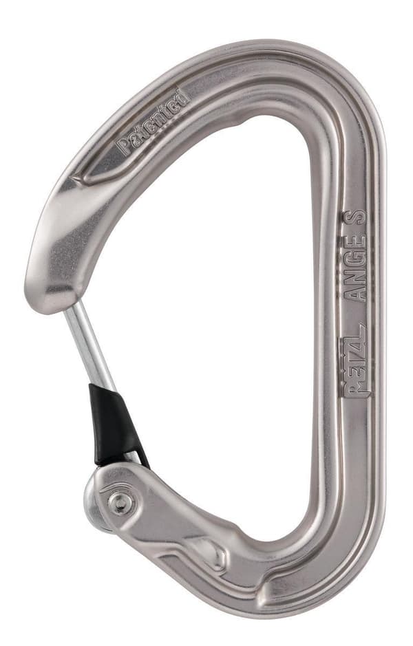 PETZL ANGE S, reservdelskarbin Ange Finesse quickdraw Silvergrå