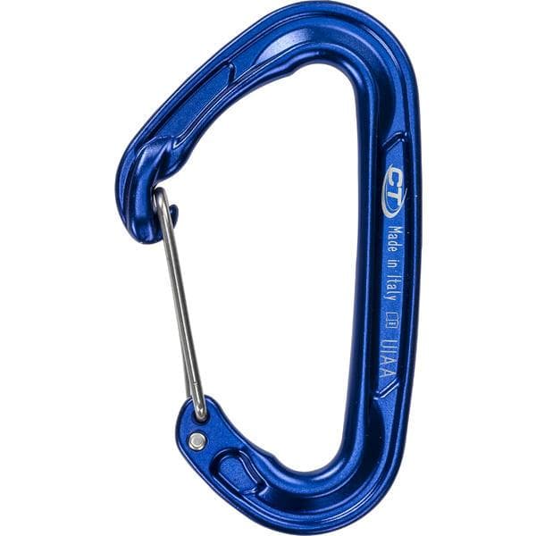 karbiner hängmatta, CLIMBING TECNOLOGY LIME W WIREGATE CARBINER blue