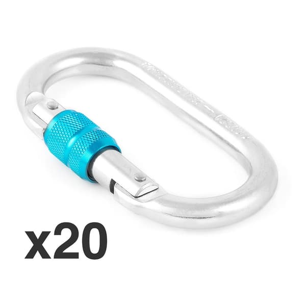Fixe Climbing Gear Snapkrok Steel Screw Gate Adur 20 Enheter Silver