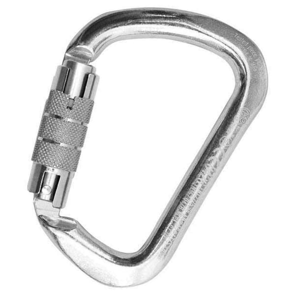 Kong Italy Ruostumaton Teräs Karabiini Twist Lock Hopeinen