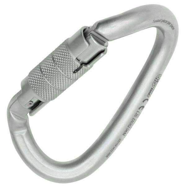 Kong Italy Spiralformet Stål Karabinhage Twist Lock Lunar Hvid