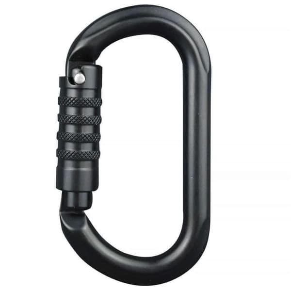 Mousquetong för klättring - Petzl - OK Triact Lock - Svart - Motstånd 25 kN - Öppning 22 mm