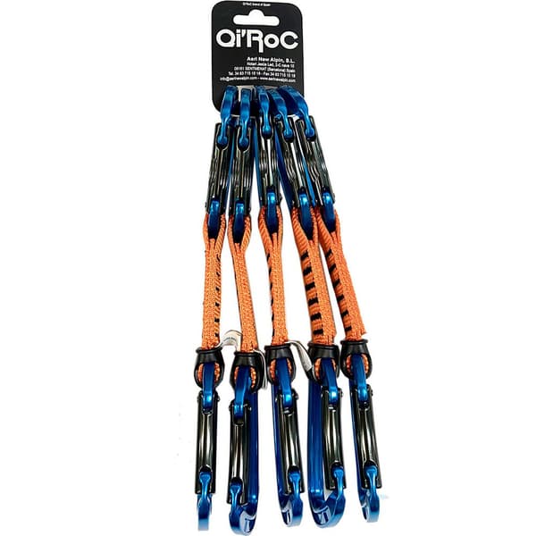 Qi´roc Elektra Poliamida Recto+curvo+exprés 16/25x110 Mm Karabinkrok 5 Enheter Blå