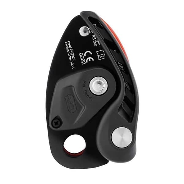 Säkringsapparat - PETZL - NEOX - Assisterad blockering - Klättring i topp - Svart