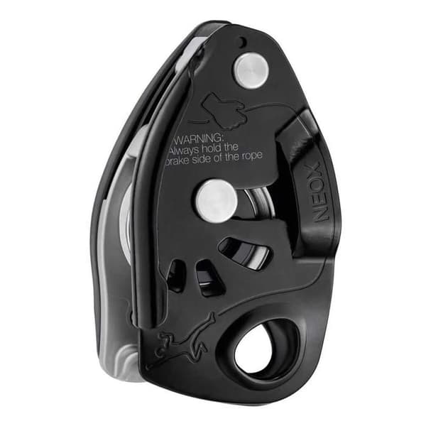 Säkringsapparat - PETZL - NEOX - Assisterad blockering - Klättring i topp - Svart