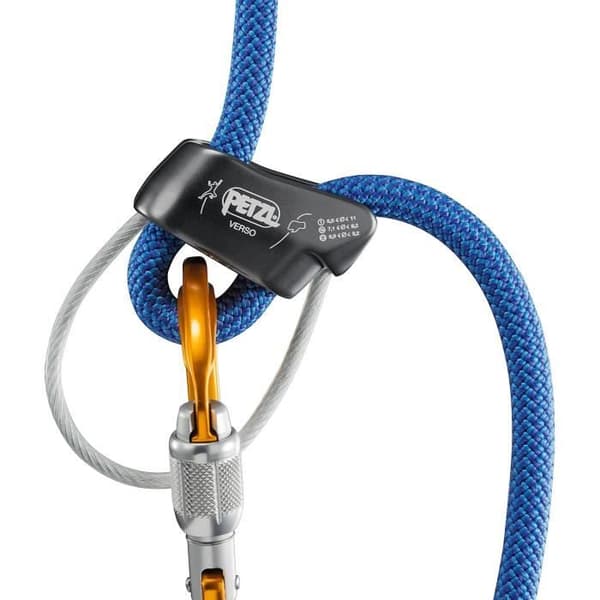 Descender belay - PETZL - Verso - Ultralätt - Kompatibel med alla typer av rep - Grå
