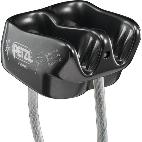 Descender belay - PETZL - Verso - Ultralätt - Kompatibel med alla typer av rep - Grå
