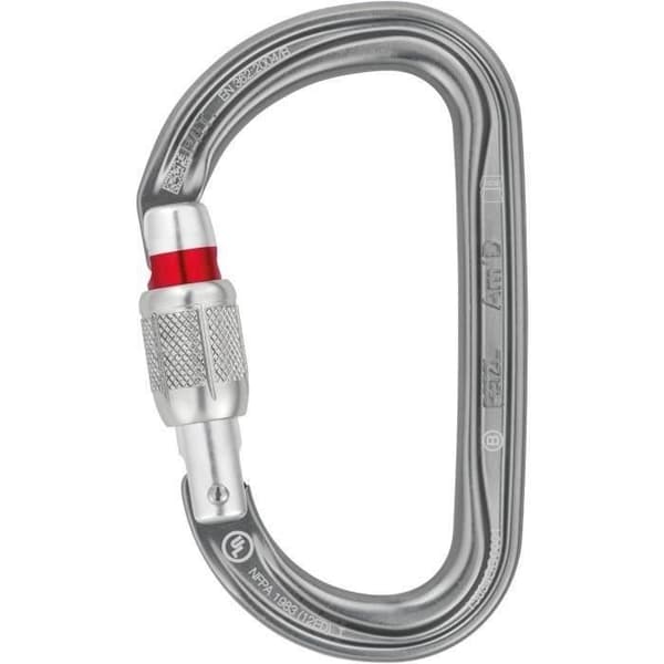 Mousquetong Am'D med skruvlås - PETZL - Aluminium - Grå - Vuxen - Unisex - Klättring