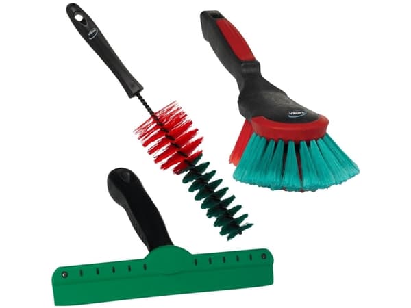 Vikan Transport kampanjasarja, 2 børster &amp; 1 250 mm Wipe-N-Shine 521152