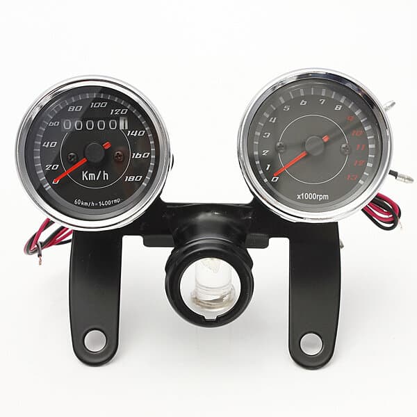 Universal LED Motorcykel Tachometer + Odometer Speedometer Gauge