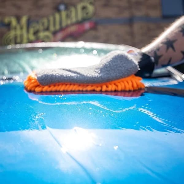 Meguiar's X210200EU Hybrid Wash Mitt, dubbelsidig mikrofiber keramisk tvättvante