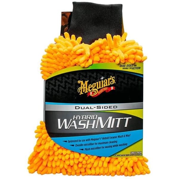 Meguiar's X210200EU Hybrid Wash Mitt, dubbelsidig mikrofiber keramisk tvättvante