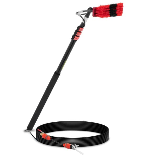 ulsonix - Tvättborste med teleskopskaft - 125–360 cm - Borste 35 cm