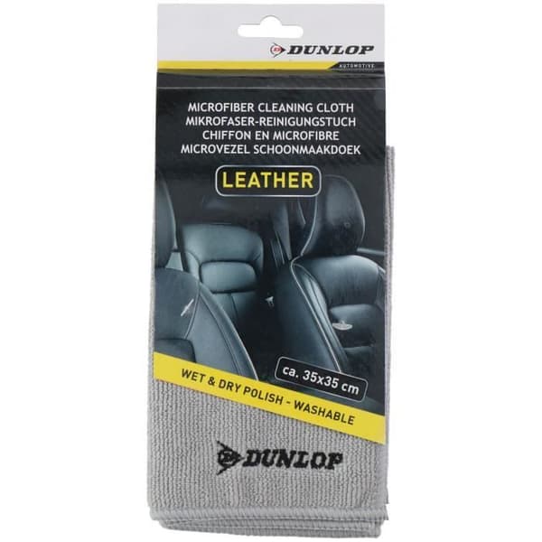 Dunlop mikrofiberduk för läder 35 x 35 cm grå