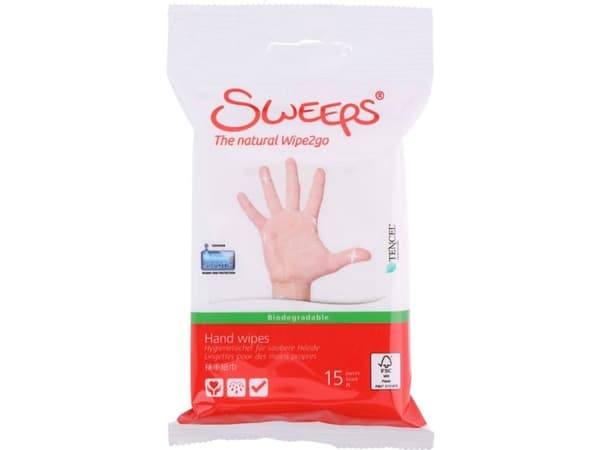 Rengöringsservetter, Sweeps, Hands, 15 st.