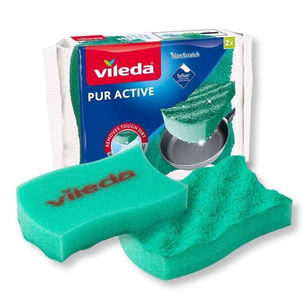 Vileda Pure Active Cleanliness 2-delade kökssvampar