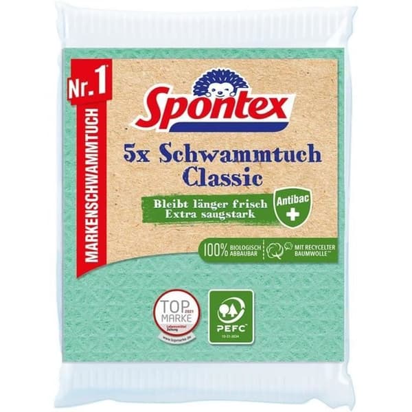 Chiffon-éponge Classic, paket med 5