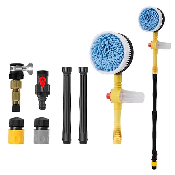 Bil Rensebørste, Roterende Børste, Automatisk Skum Chenille Mikrofiber Mop, sæt