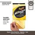 Miniatyrbild 3 av 4: Meguiar's Mirror Bright Liquid Wax Kit med mikrofiberduk och applikatorer