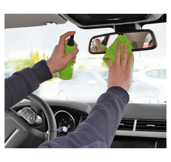 Glassrengjøringssett: sprayflaske 150ml + klut 25*25cm