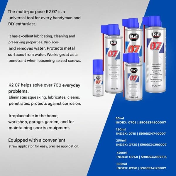 Shampoing nettoyant exterieur - K2 utvändigt rengöringsmedel - K2-07/500ML - 07 Mångsidig produkt, 500ml