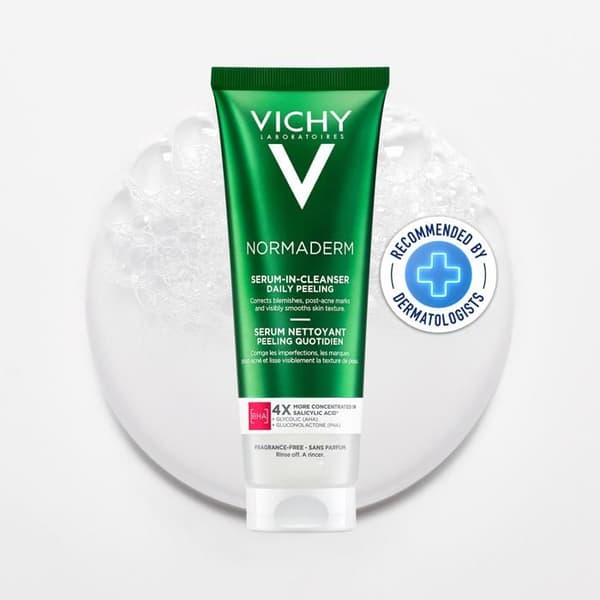 VICHY NORMADERM Rengörande serum och peeling 125 ml