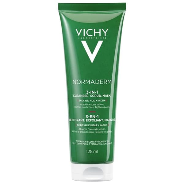 Vichy Normaderm 3 i 1 Exfolierande Rengöringsmask 125ml
