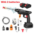Miniatyrbillede 2 af 2: Bilvaskpistol, trådløs betjening, højtryks skumproduktion, Med 2 batterier