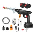 Miniatyrbillede 1 af 2: Bilvaskpistol, trådløs betjening, højtryks skumproduktion, Med 2 batterier