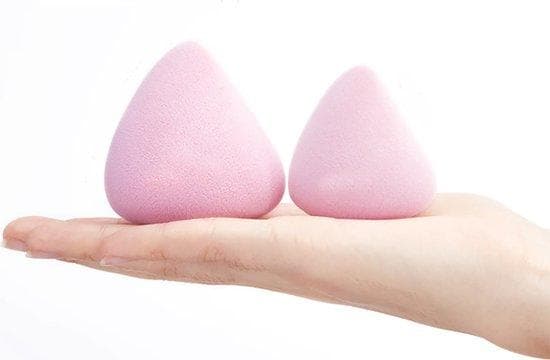Make Up Brush Set Rainbow 7 -Piece - Make Up Borsts Set - Make Up Sponges - Face Sprinkle Sponges - Brush Set Makeup - 2 Shimmer Echtuis + Holder