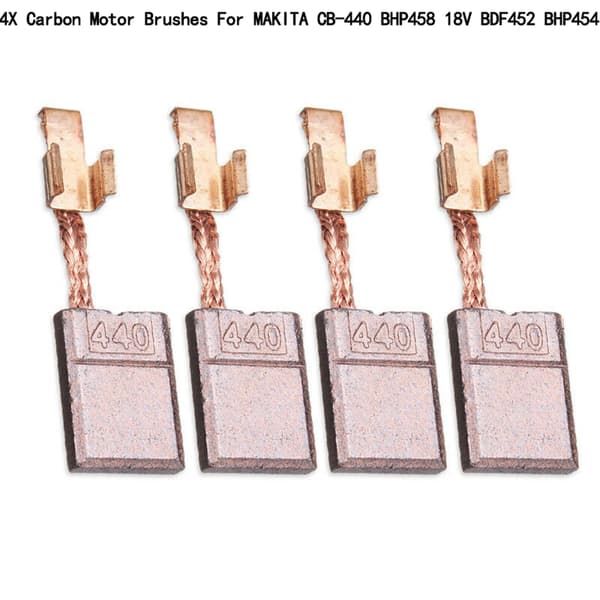 4st kolfiberborstar för MAKITA CB-440 BHP458 18V BDF452