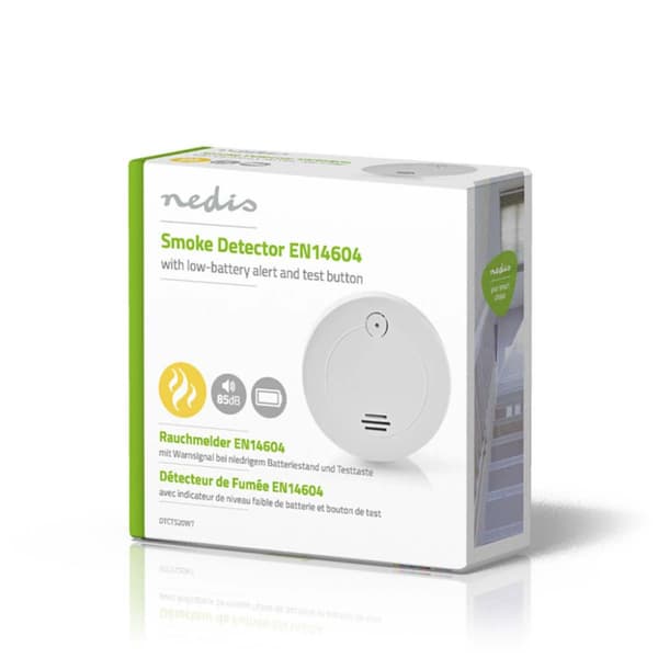 Nedis DTCTS20WT Røgdetektor En14604 batteriindikator