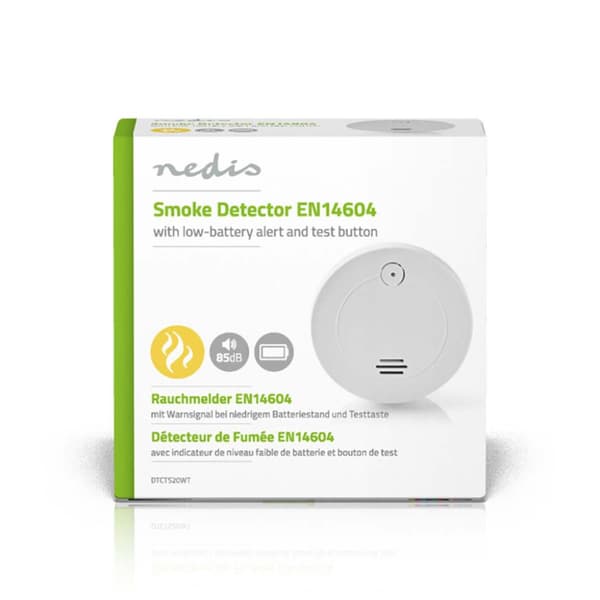 Nedis DTCTS20WT Røgdetektor En14604 batteriindikator
