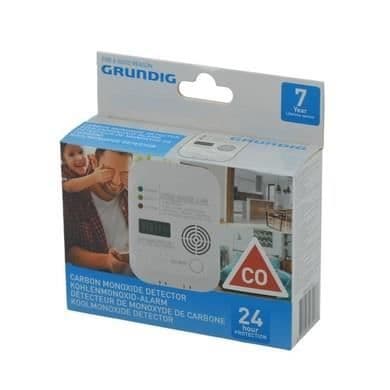 Kolmonoxiddetektor - GRUNDIG - 7 års sensor - Digital skärm - Vit
