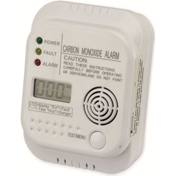 Kolmonoxiddetektor - GRUNDIG - 7 års sensor - Digital skärm - Vit