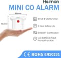 Miniatyrbild 4 av 4: Heiman kolmonoxiddetektor - HS1CA