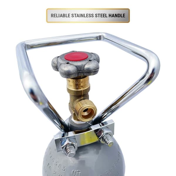 Koldioxid, CO2 flaska - 2,0 kg - Gasflaska, Kolsyreflaska, Kolsyrecylinder, Kolsyrebehållare, Kolsyrepatroner