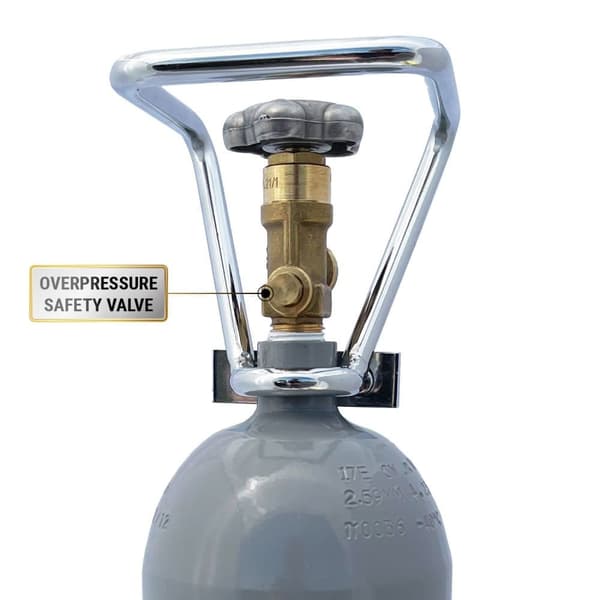 Koldioxid, CO2 flaska - 2,0 kg - Gasflaska, Kolsyreflaska, Kolsyrecylinder, Kolsyrebehållare, Kolsyrepatroner