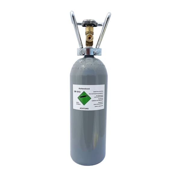 Koldioxid, CO2 flaska - 2,0 kg - Gasflaska, Kolsyreflaska, Kolsyrecylinder, Kolsyrebehållare, Kolsyrepatroner