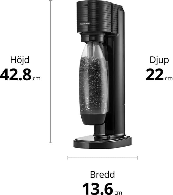 Sodastream GAIA Black uten kullsyreflaske