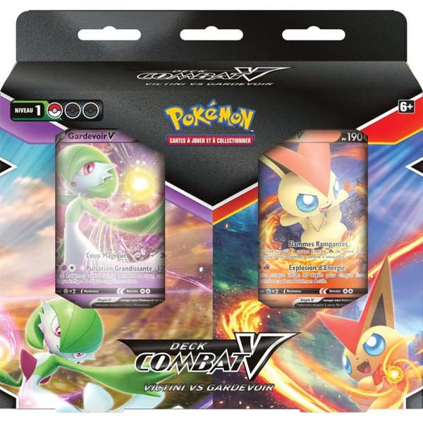 LÅDA MED 2 STARTDÄCK MAJ 2021 COMBAT V - GARDEVOIR VS VICTINI